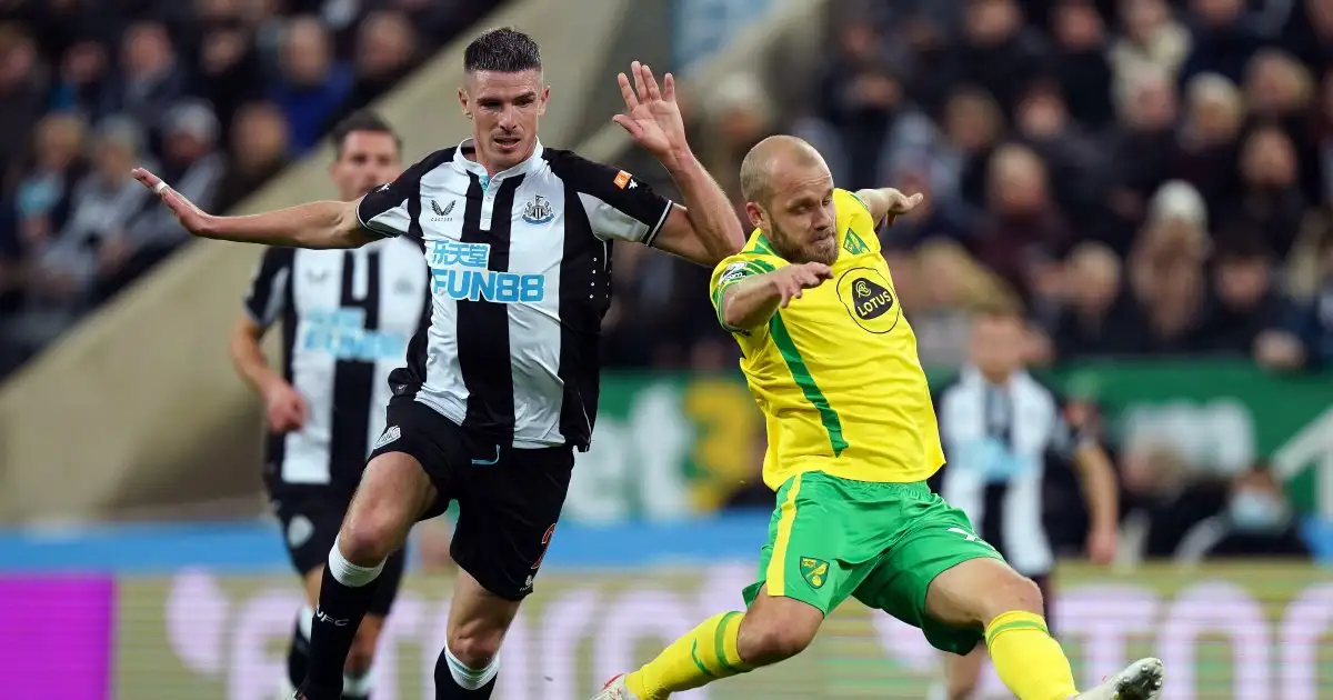 Premier League match between Newcastle and Norwich