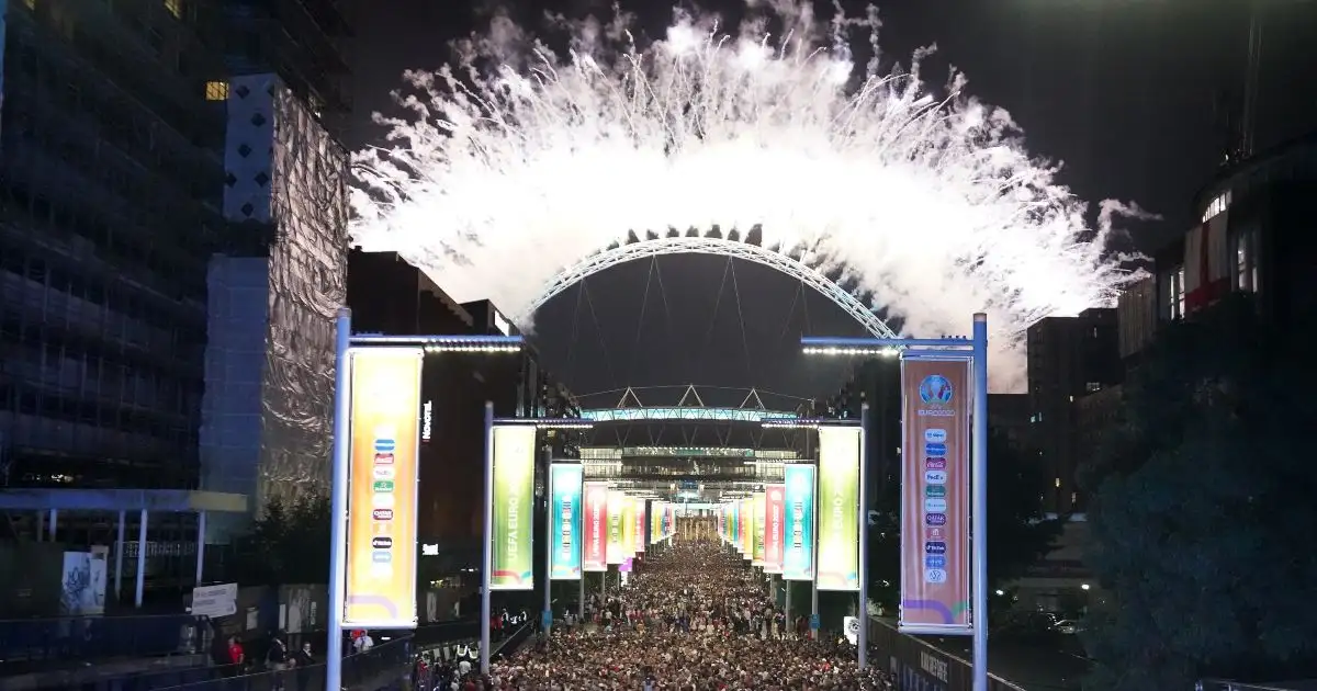Euro 2020 final fireworks at Wembley