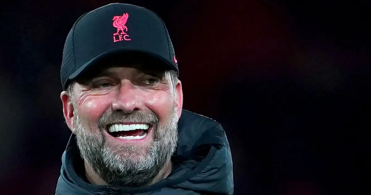 Liverpool boss Jurgen Klopp smiles after beating Everton