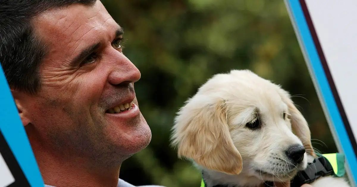 Former Man Utd midfielder Roy Keane smiles