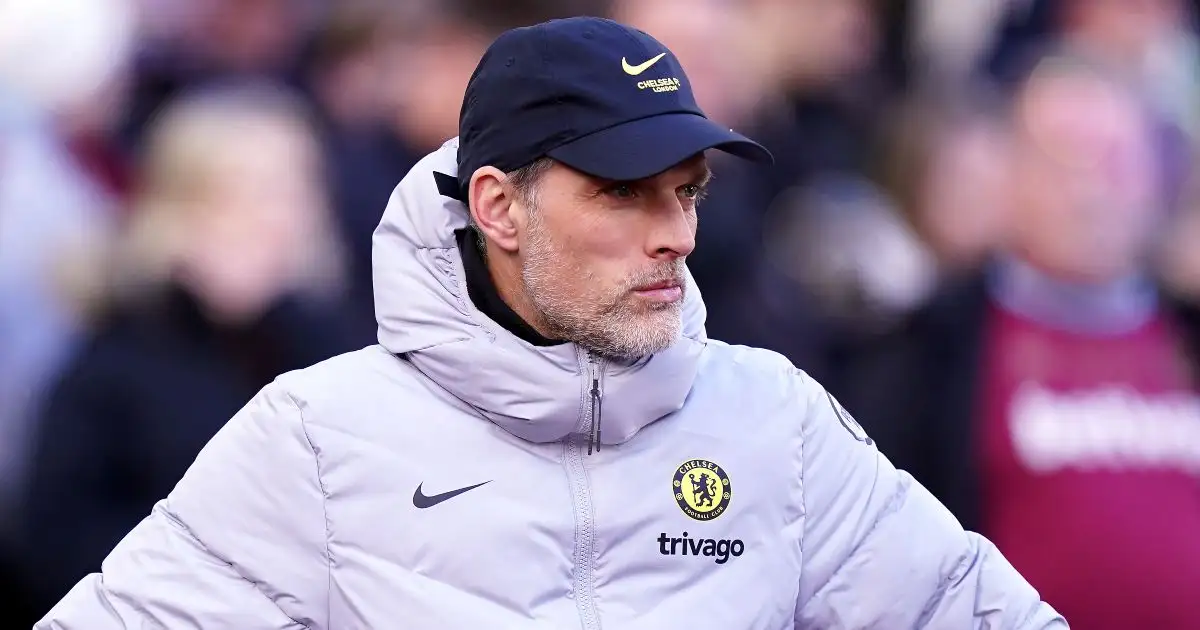 Chelsea boss Thomas Tuchel looks annoyed