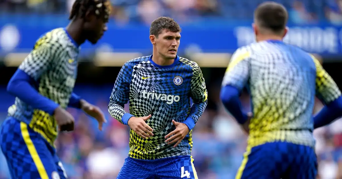 Chelsea defender Andreas Christensen during a warm-up
