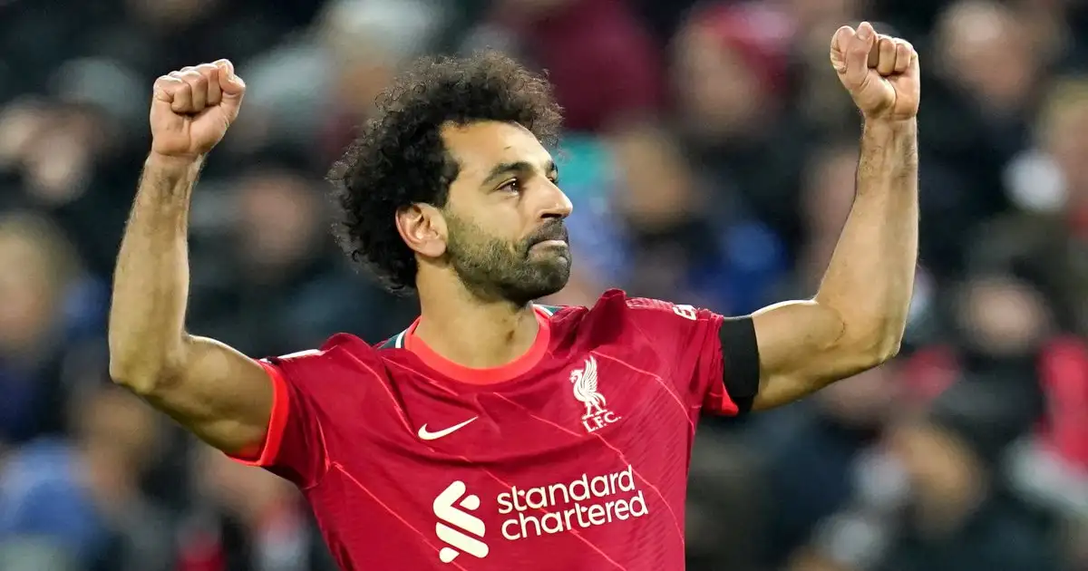 Liverpool forward Mo Salah celebrates yet another goal