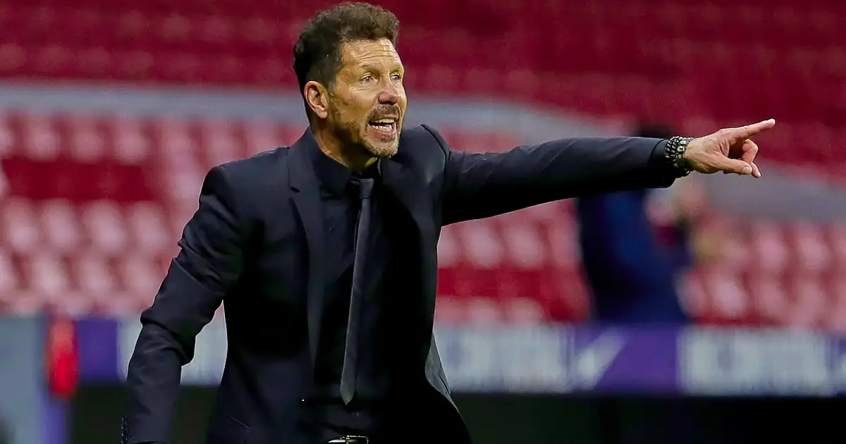 Diego Simeone in charge of Atletico Madrid.
