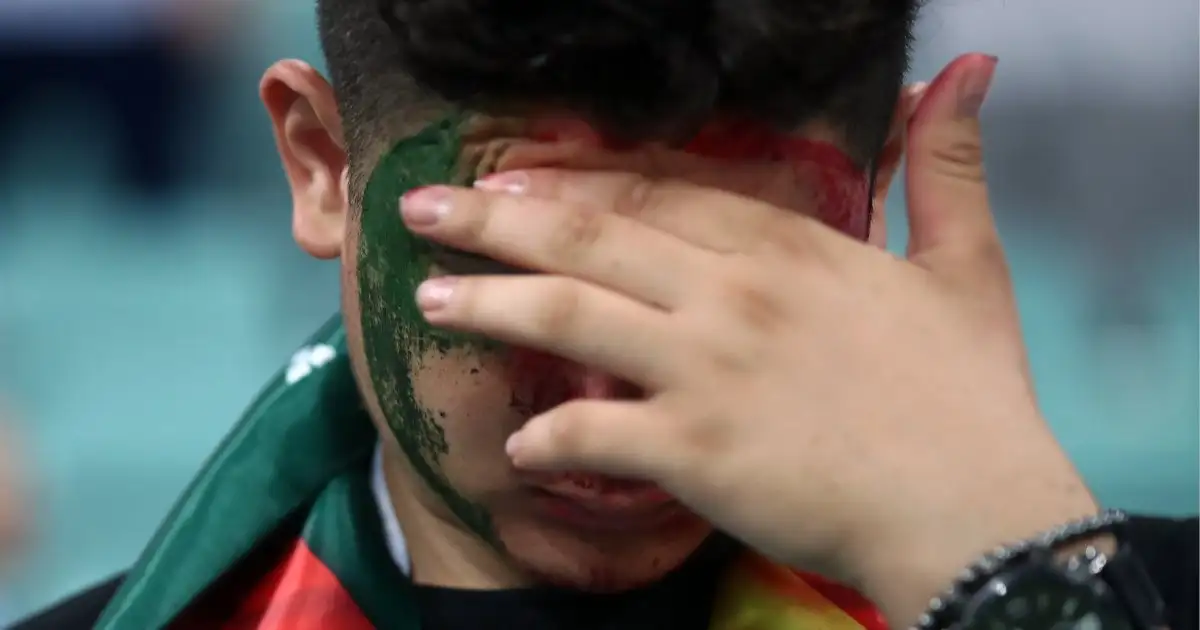 Upset football fan