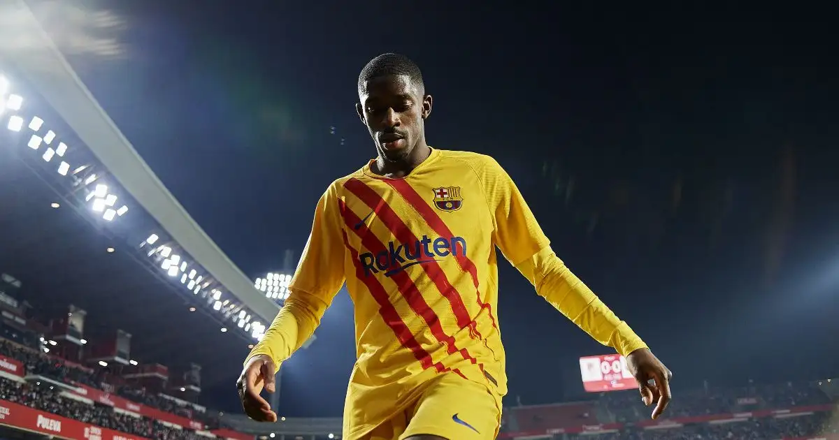 Man Utd-linked Ousmane Dembele retrieves the ball