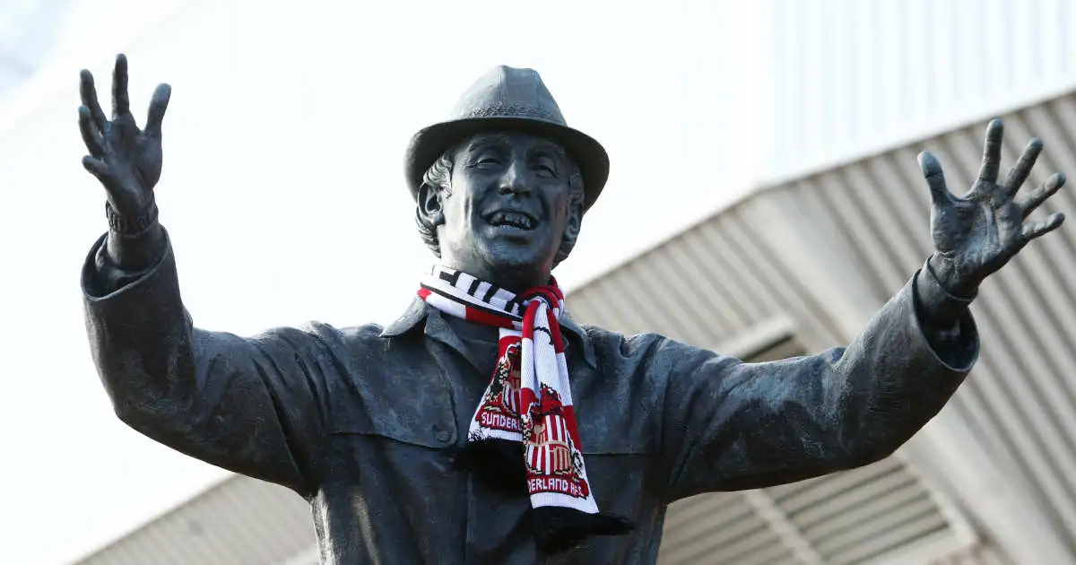 Sunderland legend Bob Stokoe's statue, outside the Stadium of Light