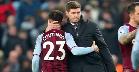 Coutinho ‘super happy’ playing for Gerrard at Aston Villa