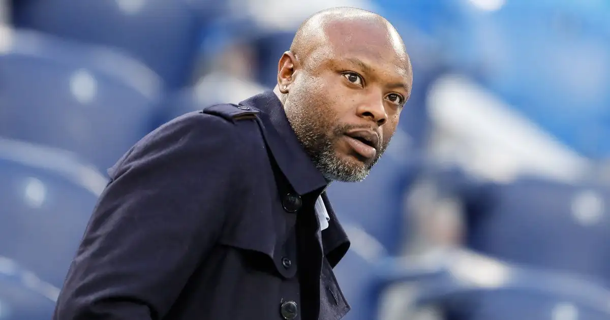 Former Chelsea defender William Gallas goes to sit down