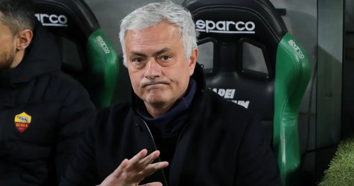 Newcastle-linked Jose Mourinho waves at the camera