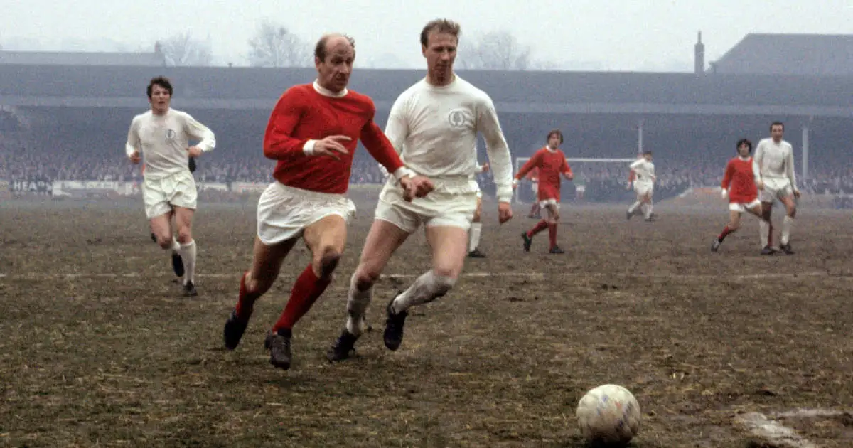 Leeds United's Jack Charlton and Bobby, of Manchester United.