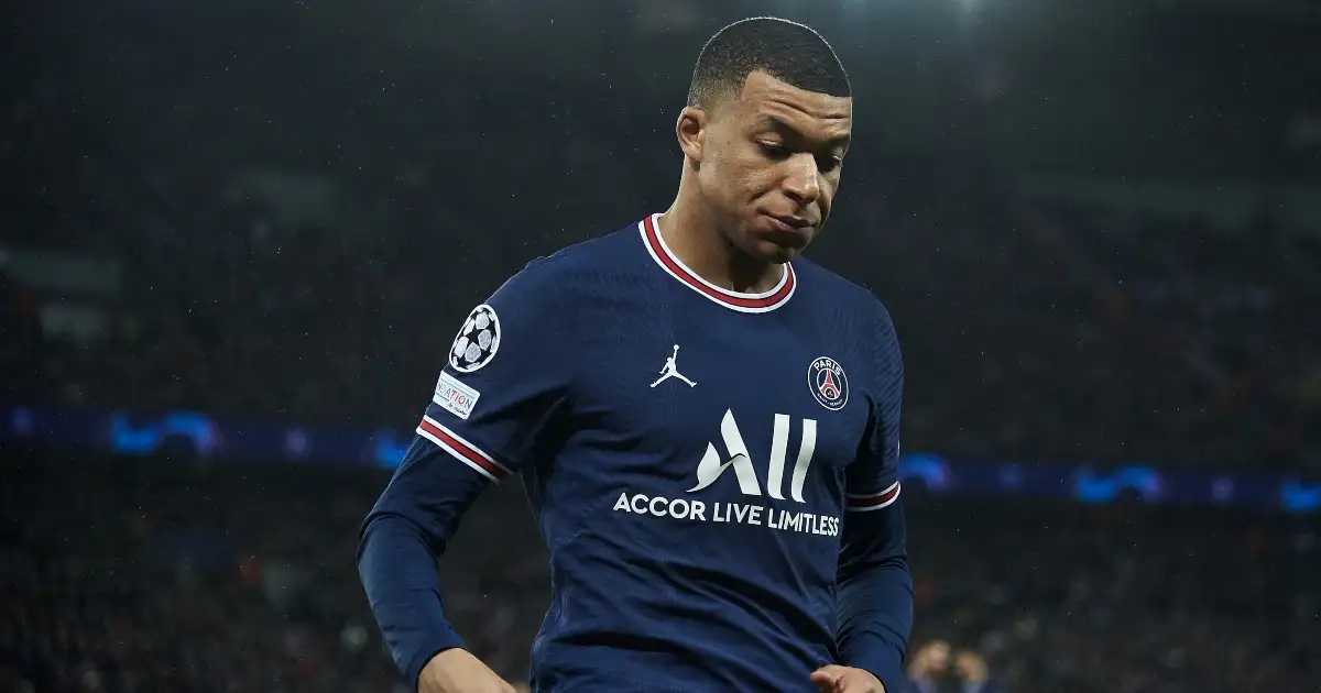 PSG forward Kylian Mbappe during a match