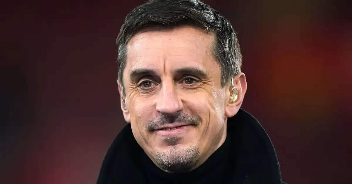 Gary Neville during a Sky Sports broadcast