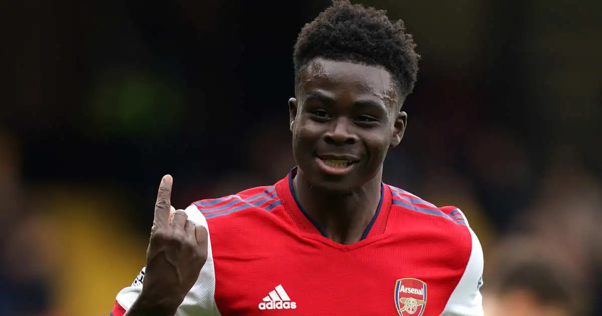 Arsenal forward Bukayo Saka