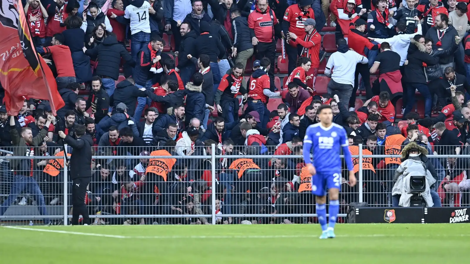 Rennes 2-1 Leicester (2-3): Fofana scores as Foxes scrape through