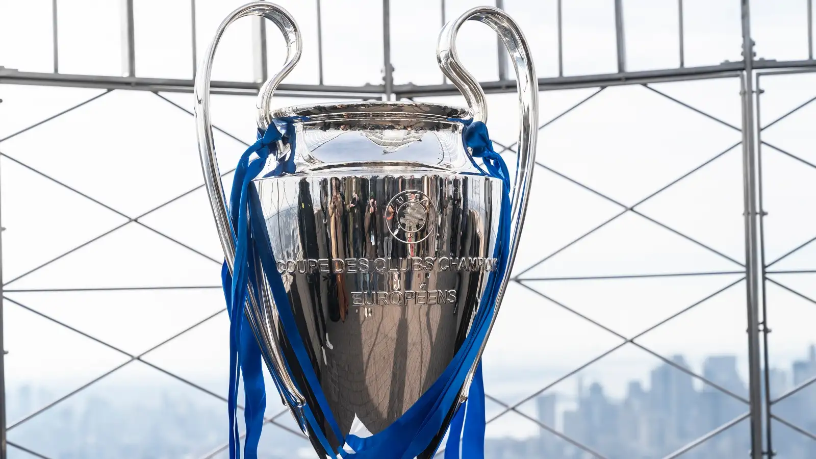 Champions League trophy on display