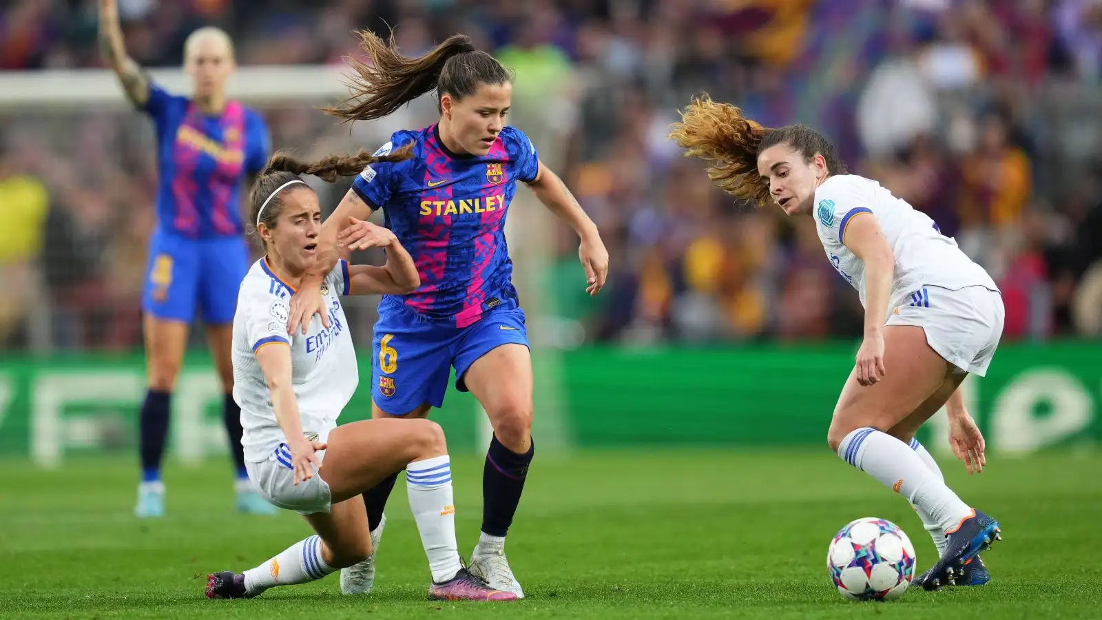 Record crowd for women’s football set as Barcelona smash Real Madrid in ...