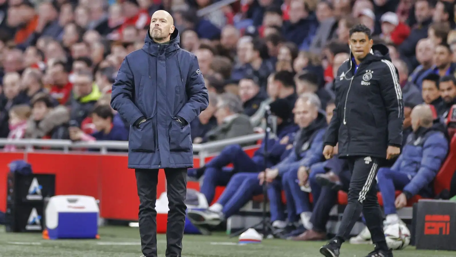 Man Utd target Erik ten Hag watches his players
