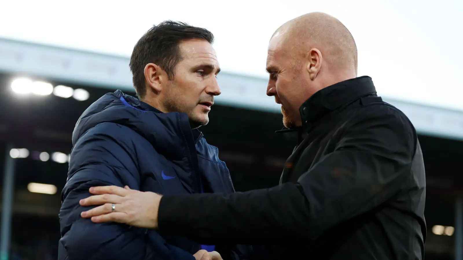 Frank Lampard shakes hands with Sean Dyche