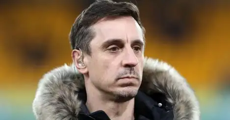 Neville singles out one Man Utd star he was ‘proud’ of in Liverpool loss