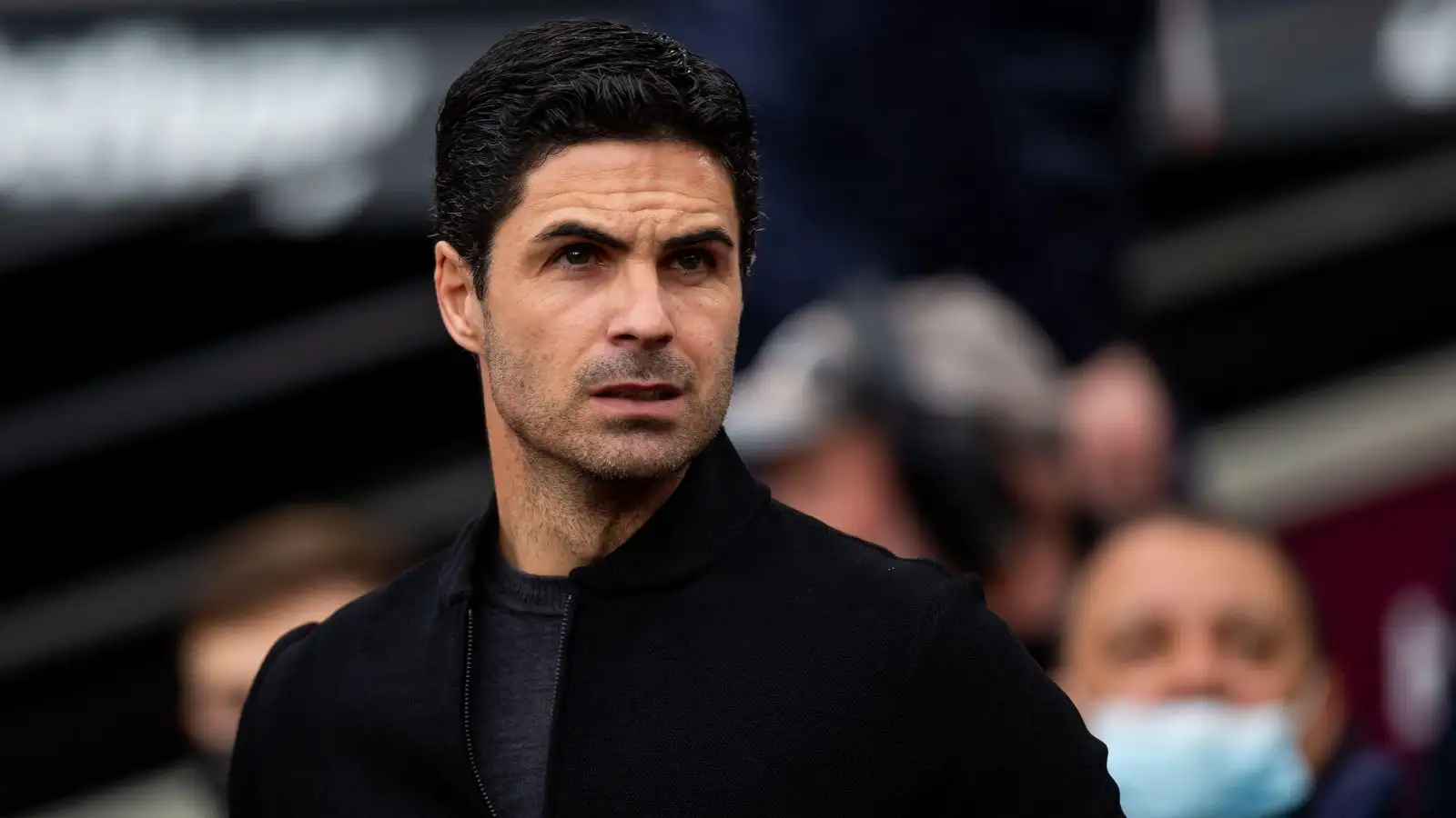 Arsenal boss Mikel Arteta watches his team