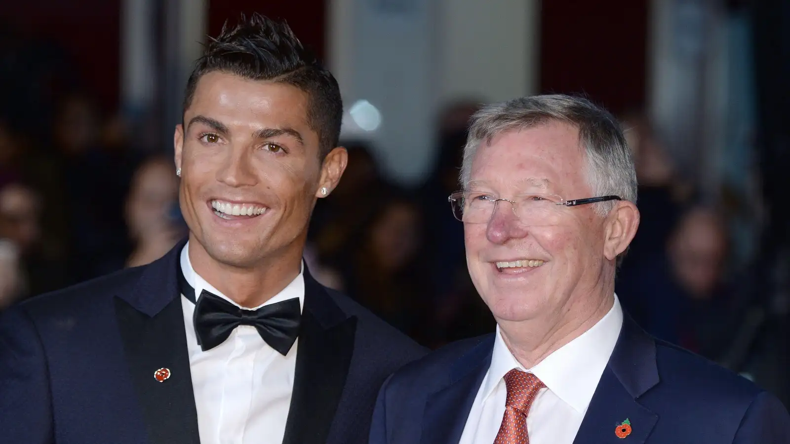 Cristiano Ronaldo and also Sir Alex Ferguson participating in the planet premiere of Ronaldo