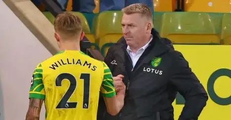 Norwich boss Smith insists controversy over post by Man Utd loanee Williams is behind them