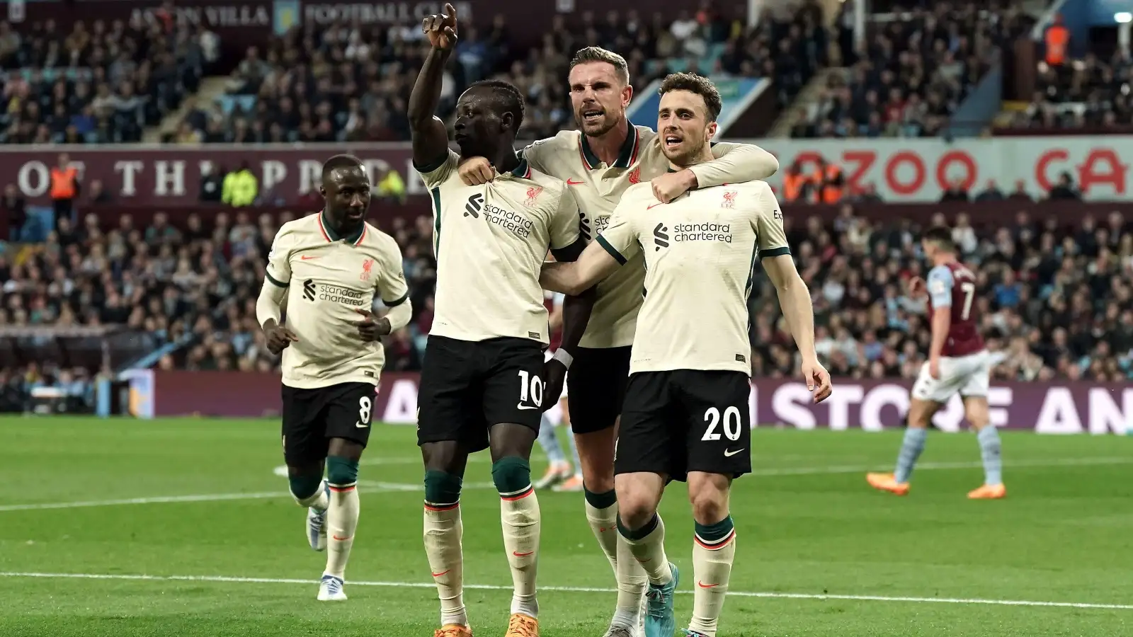 Aston Villa vs Liverpool - Sadio Mane celebrates his goal