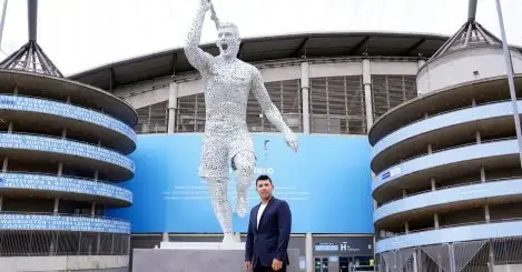 Aguero claims Man City title-clinching goal was ‘best moment’ of his life as statue is revealed