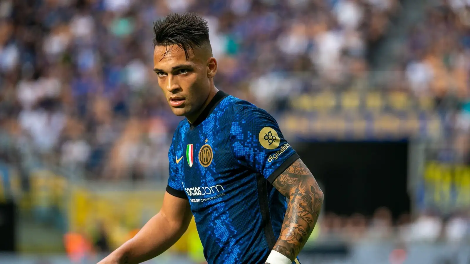 Reported Chelsea target Lautaro Martinez during a match