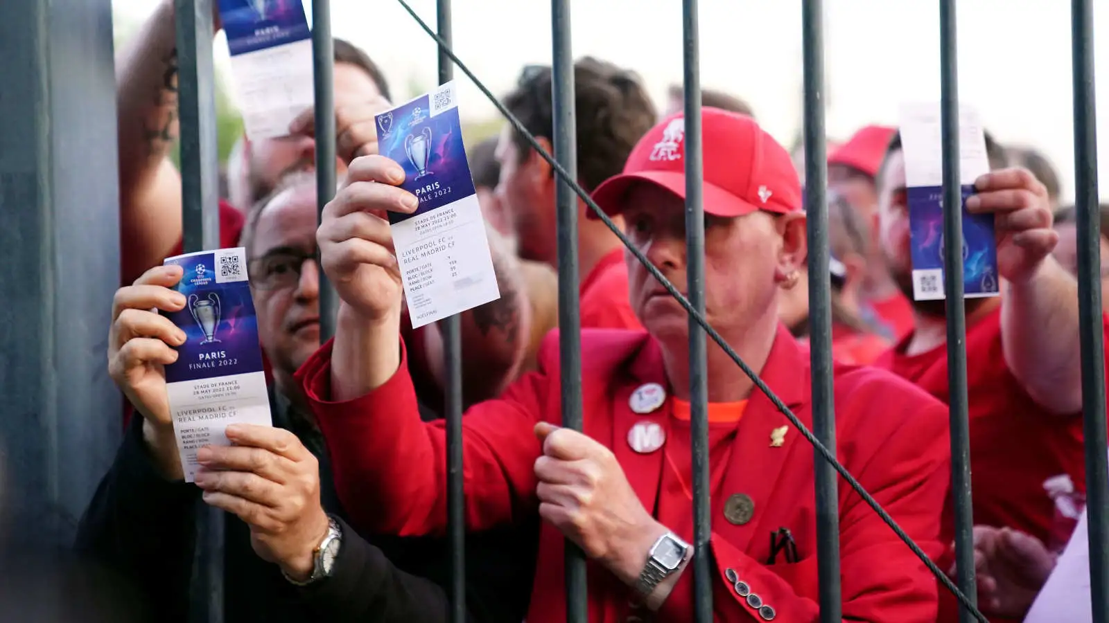 A Liverpool supporter at Stade de France