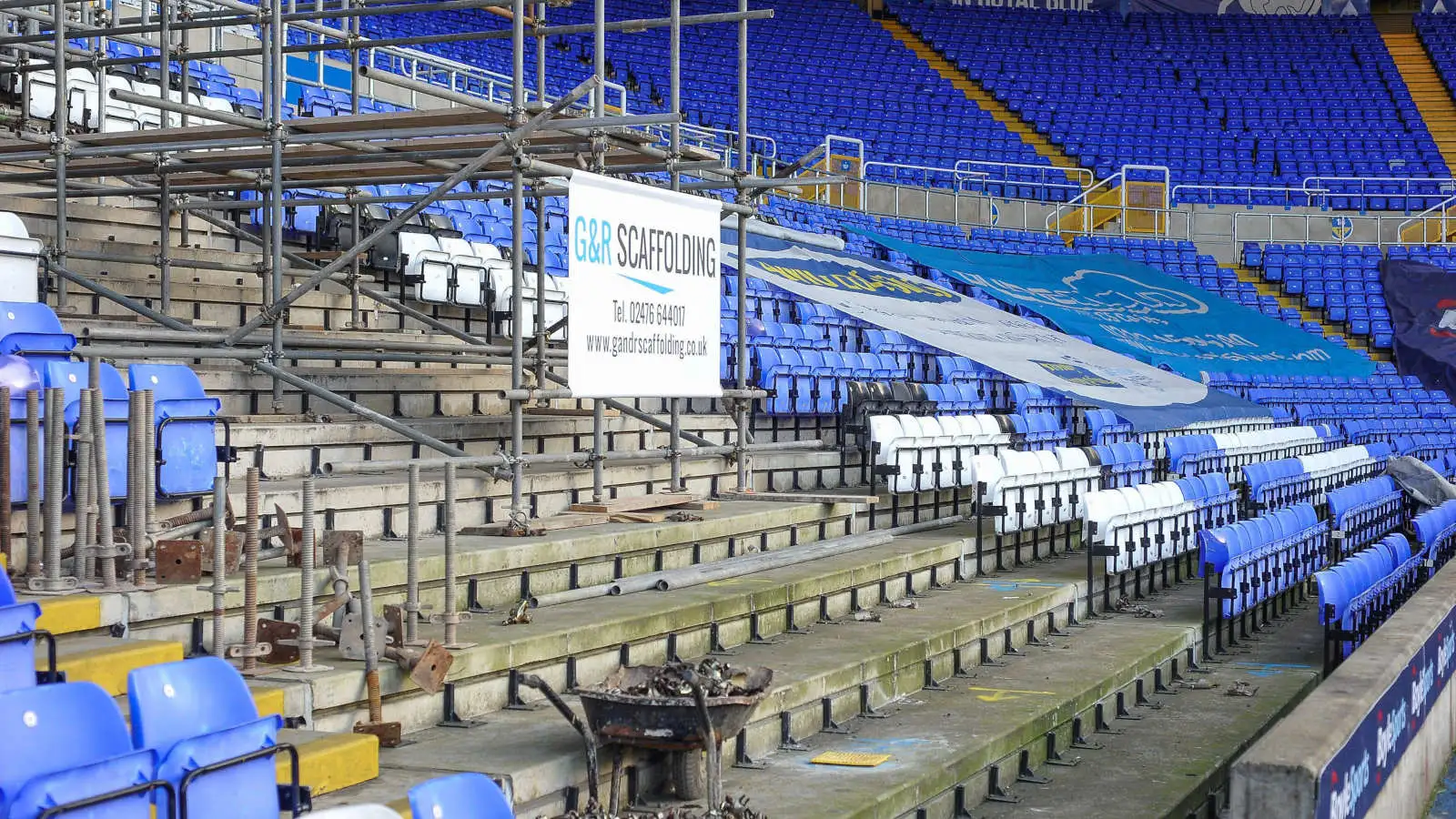 Work remains ongoing at Birmingham City's St Andrews