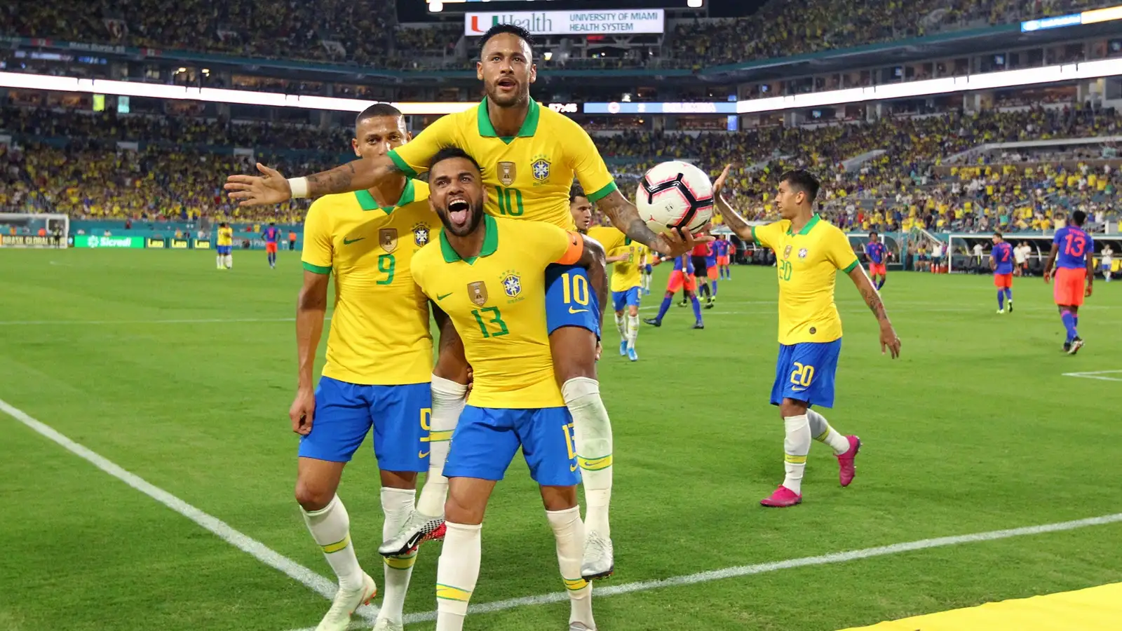 Vinicius Jr and Richarlison appear to fight during Brazil training, Neymar intervenes