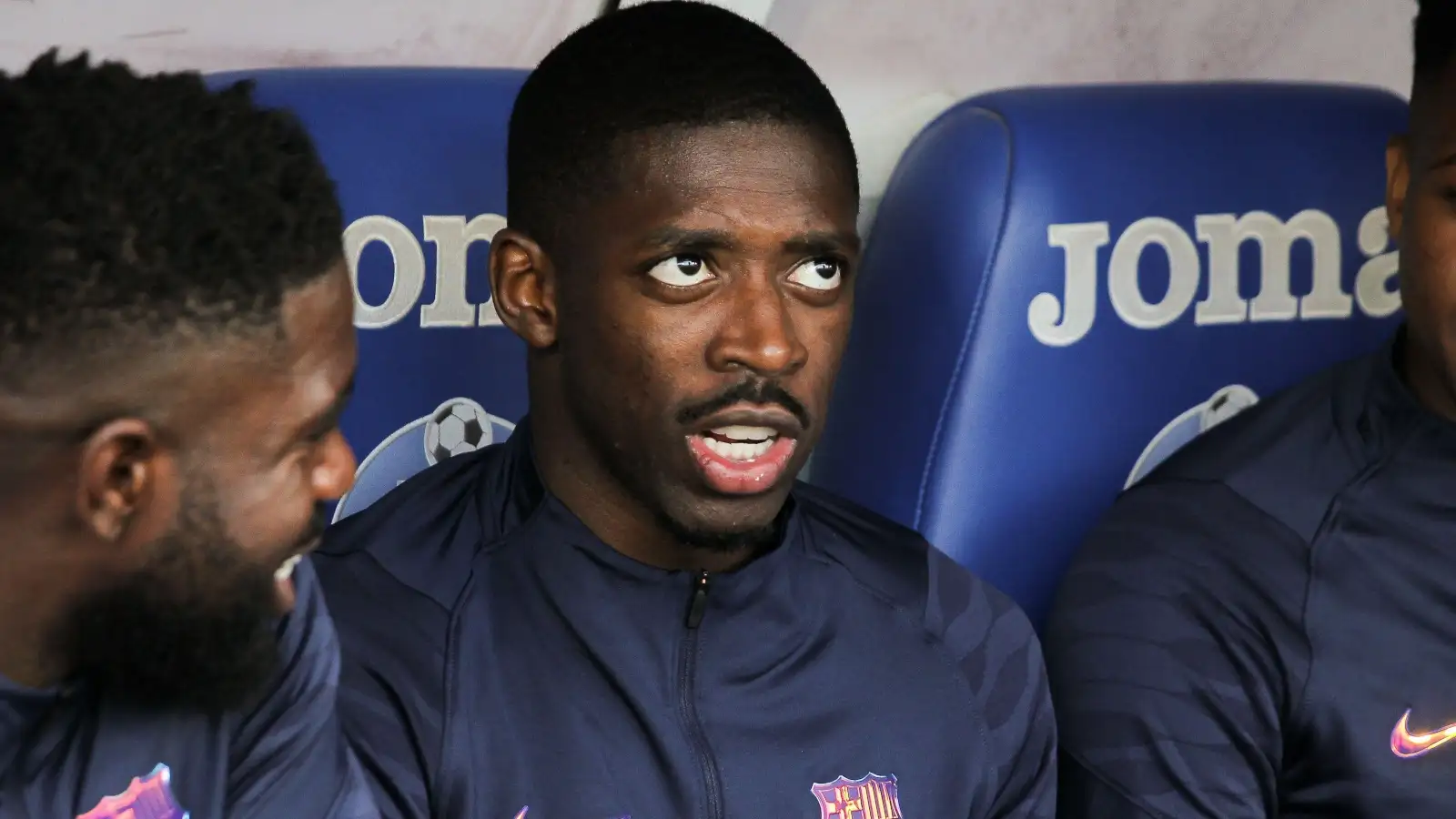 Reported Chelsea target Ousmane Dembele sat on the bench