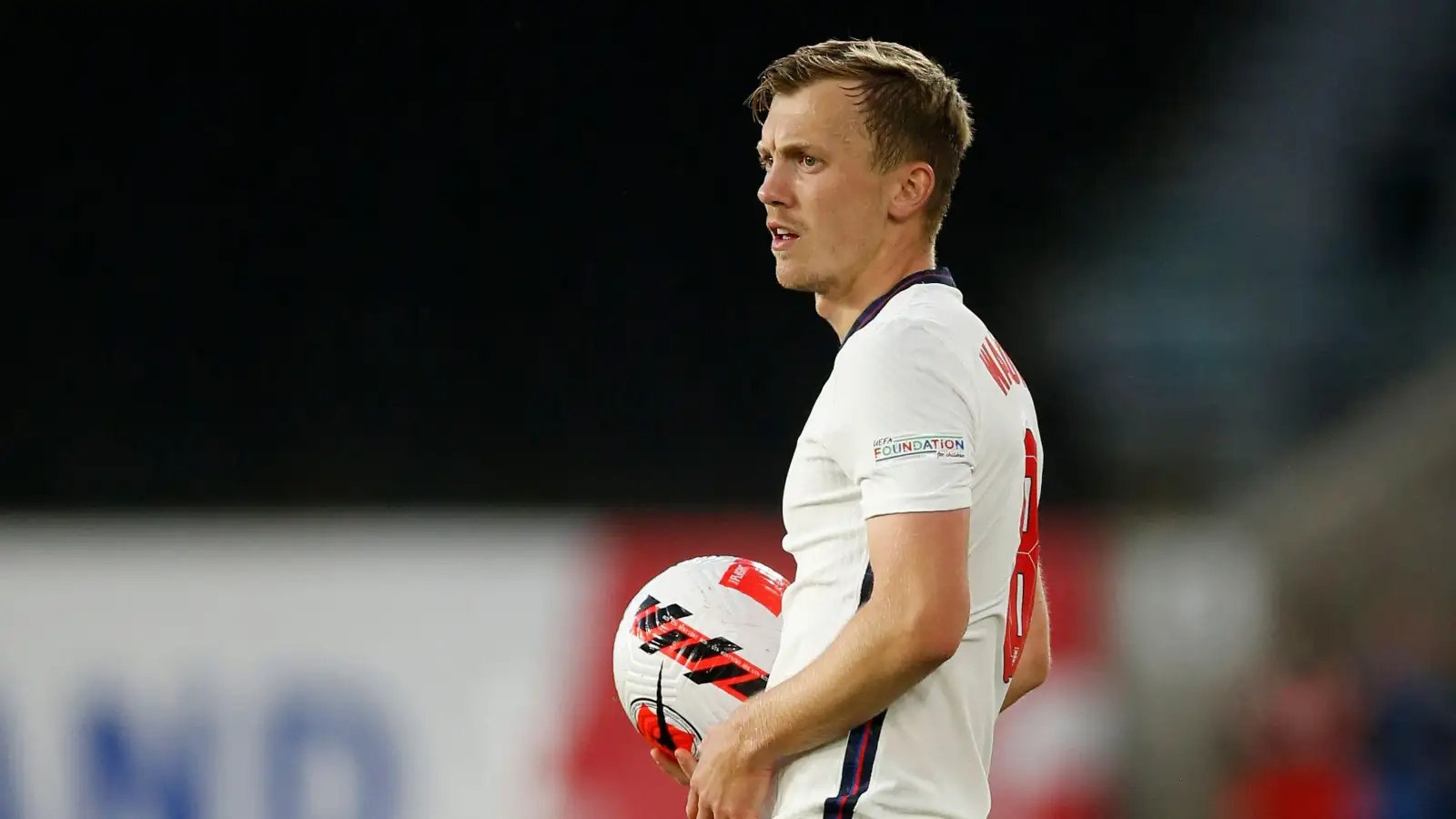 Arsenal-linked James Ward-Prowse holds the ball during a match