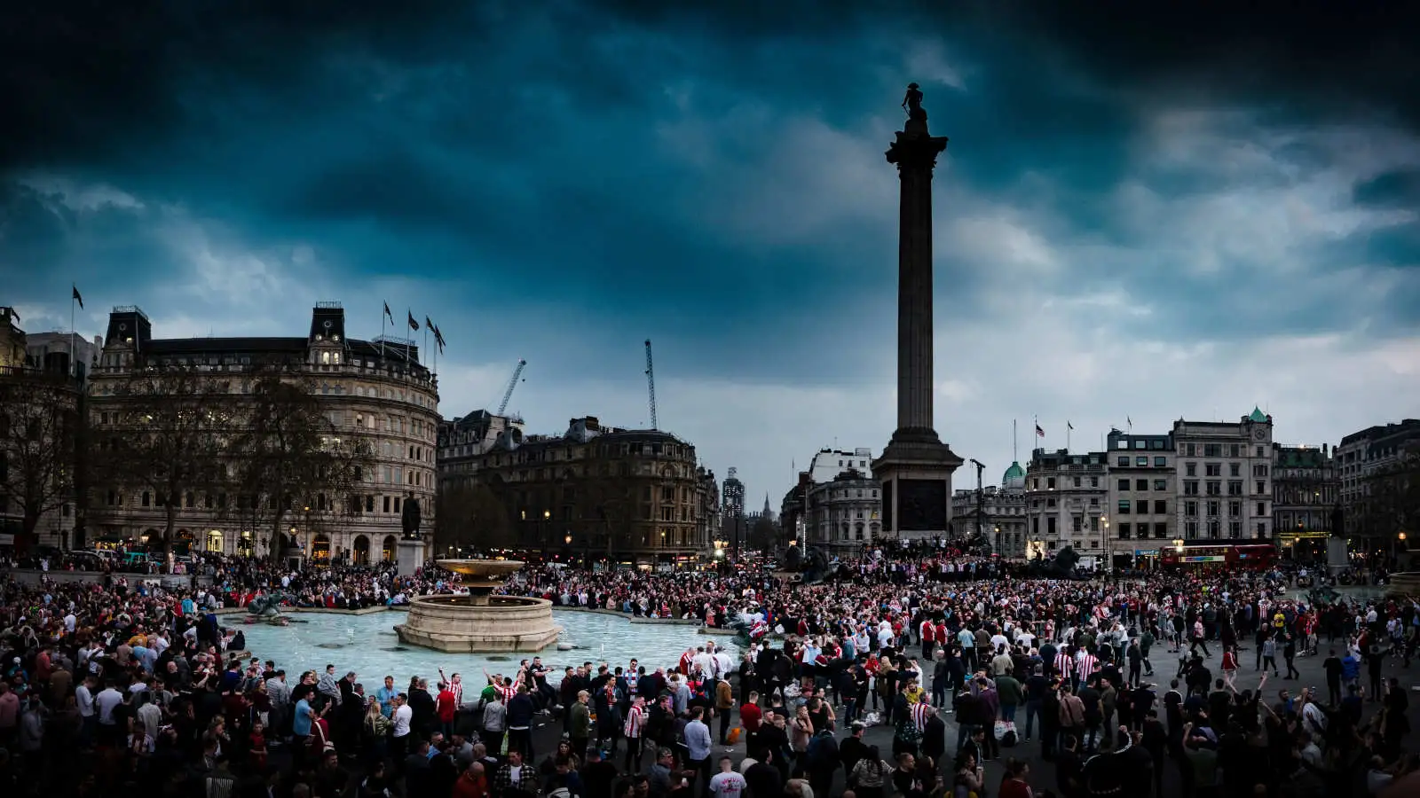 Sunderland supporters at Trafalgar Square before the Legaue One play-off final