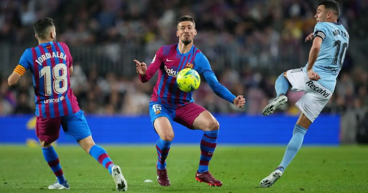Clement Lenglet of Tottenham controls the ball during the Premier