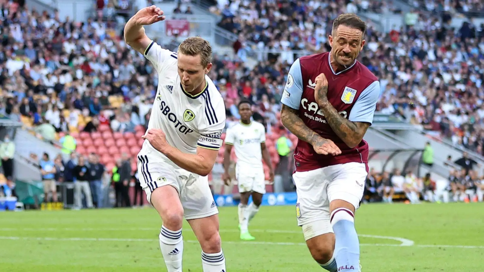 Leeds midfielder Adam Forshaw strikes the ball
