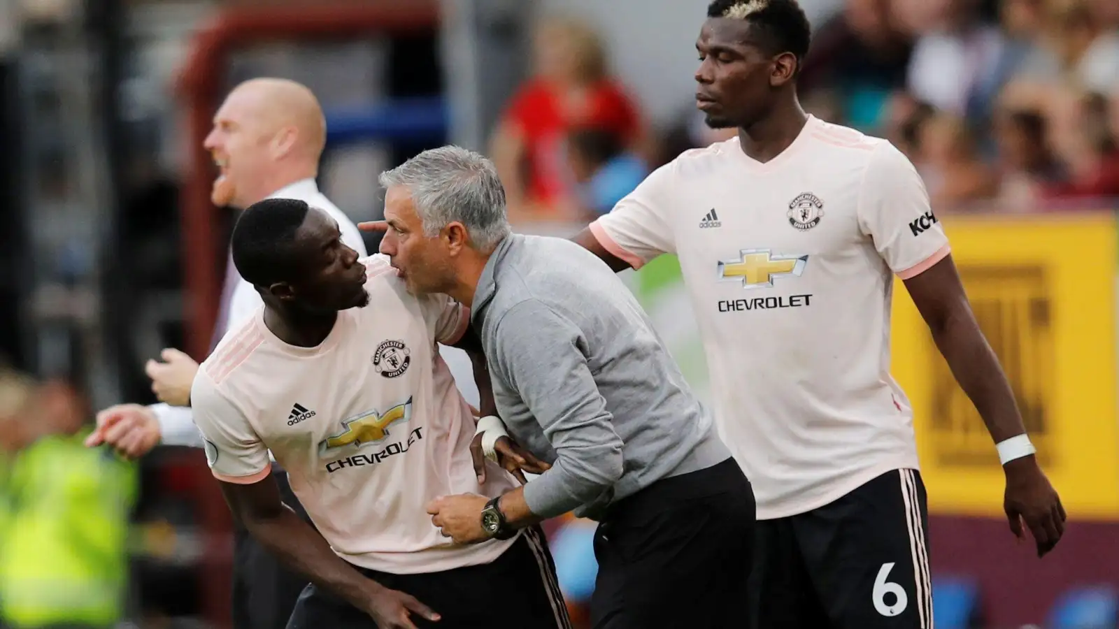 Current Roma boss Jose Mourinho with Eric Bailly