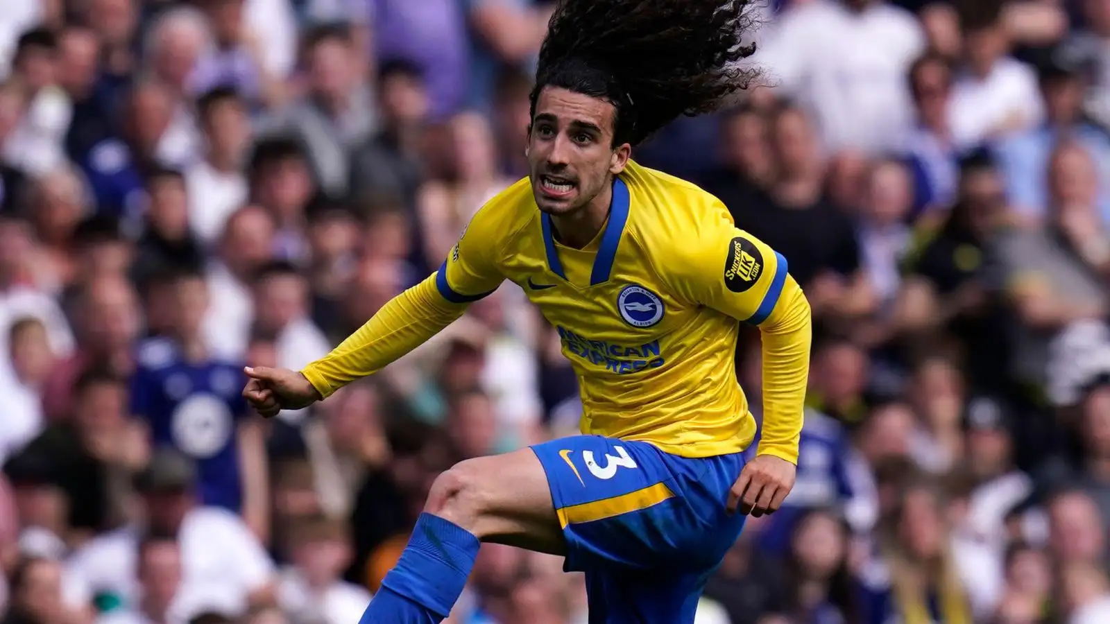 Chelsea target Marc Cucurella gets ready to control the ball