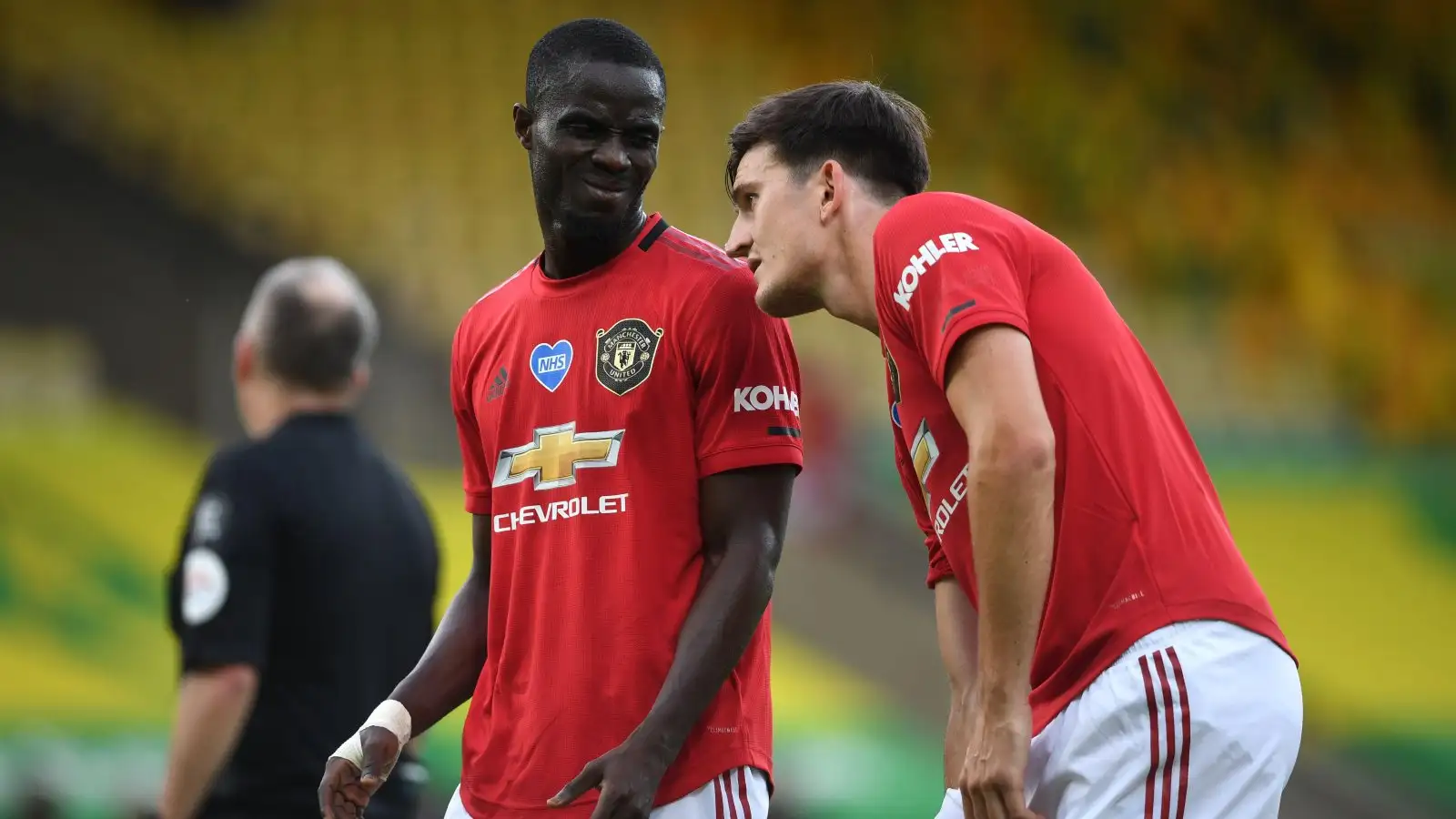 Manchester United defenders Eric Bailly and Harry Maguire