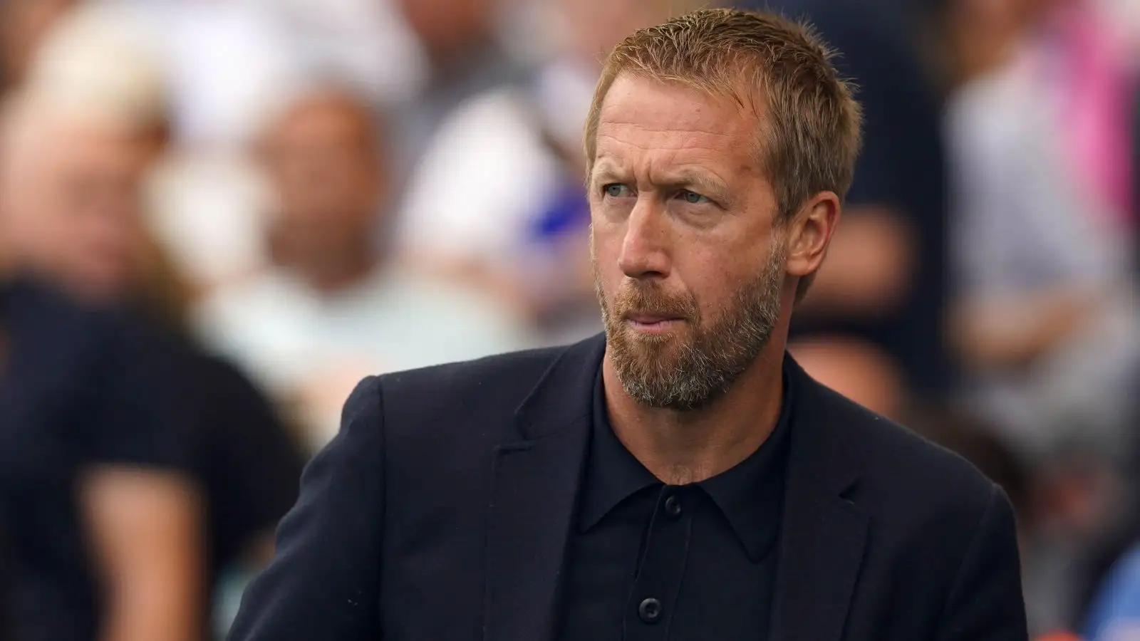 Chelsea boss Graham Potter watches his team