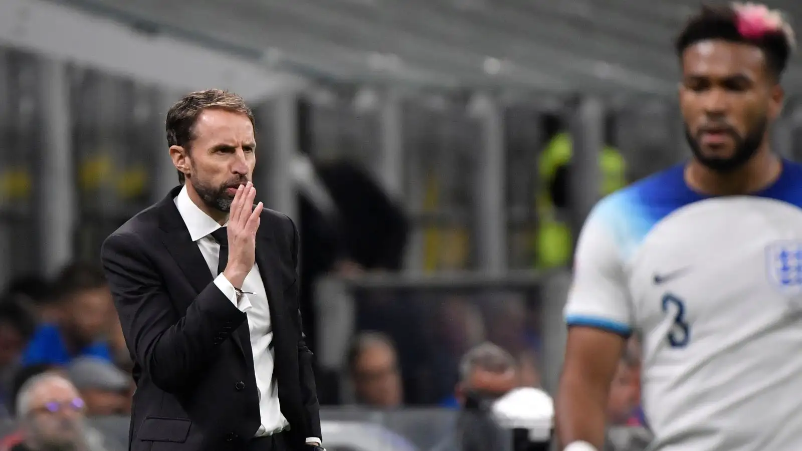 England manager Gareth Southgate watches on during the Nations League defeat to Italy