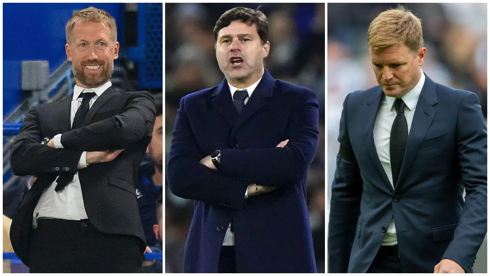 Graham Potter, Mauricio Pochettino and Eddie Howe are the three favourites to be the next England manager.