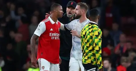 ‘F***ing idiot’ – Gabriel claimed Liverpool star used ‘far worse word in Portuguese’ in Arsenal spat