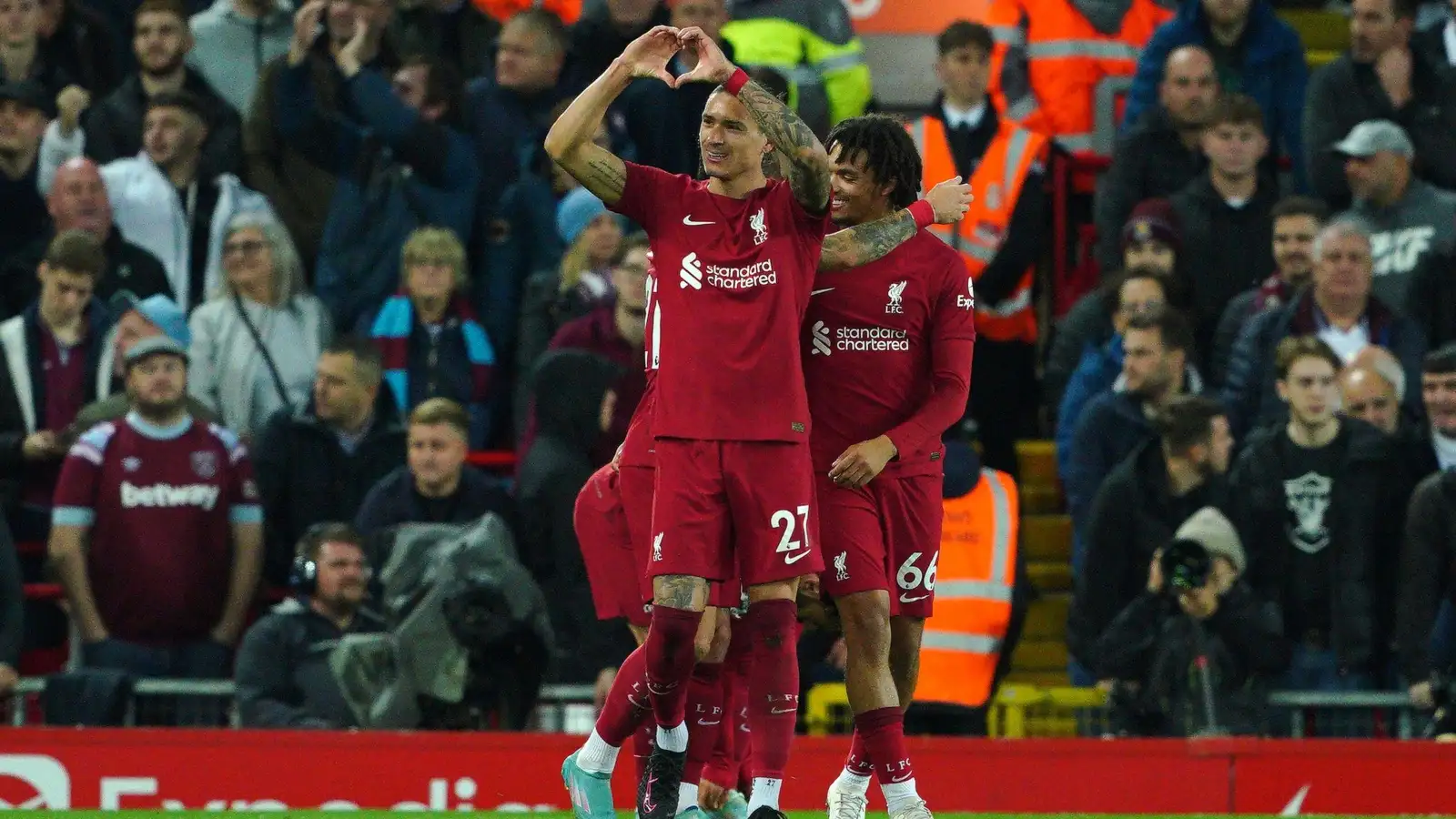 Liverpool 3-1 West Ham: Darwin Nunez volley helps Jurgen Klopp's side to  victory as Reds move up to second, Football News