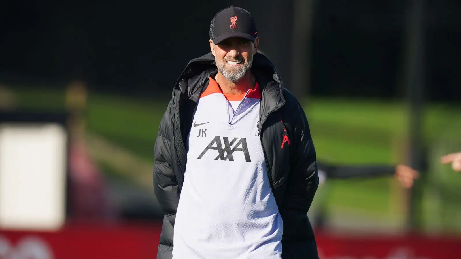 Liverpool boss Jurgen Klopp takes a training session