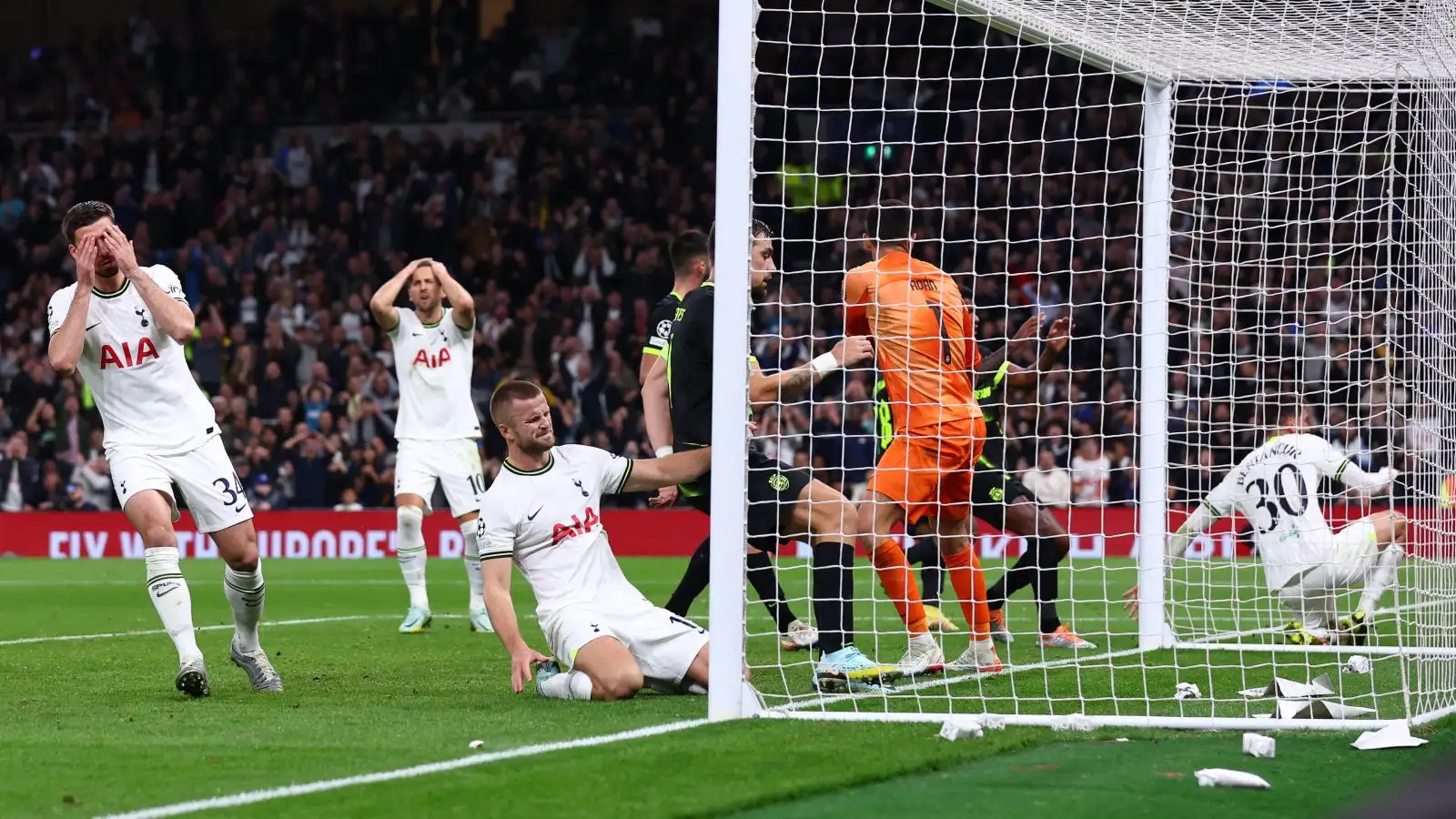 Tottenham 1-1 Sporting Lisbon: Kane denied last-gasp winner by VAR as Conte is sent off