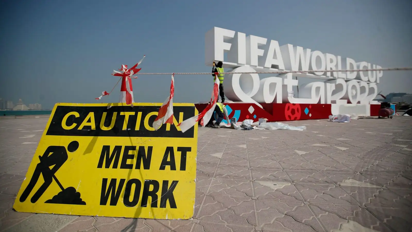 World Cup sign in Qatar