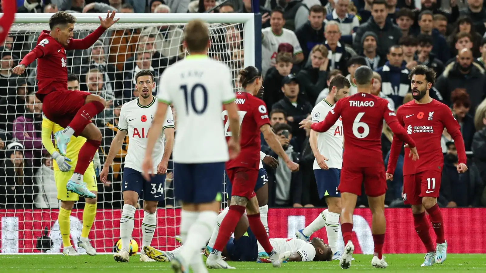 Tottenham vs Liverpool - Mo Salah celebrates his goal